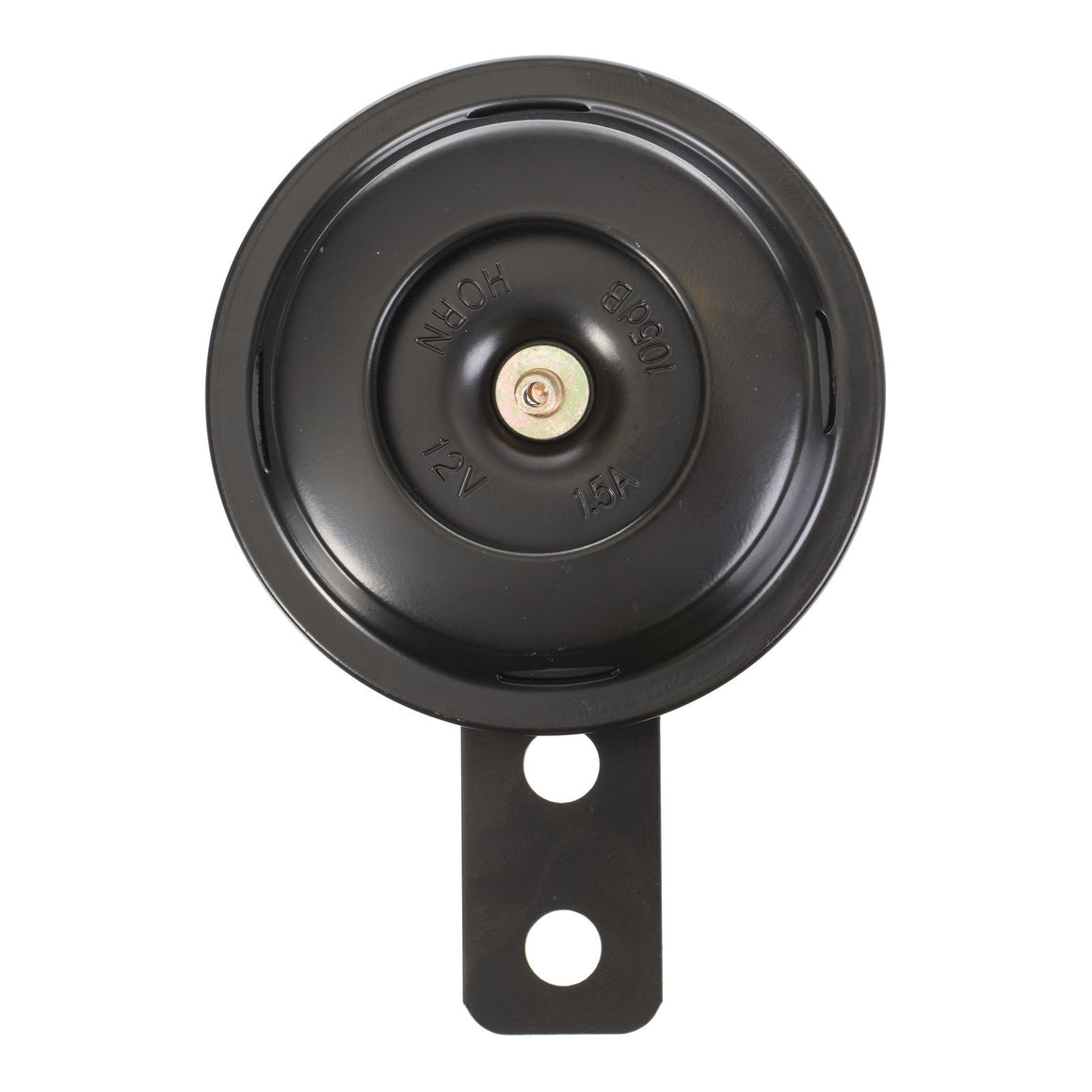 Whites 12v Horn - Round Black - 70mm Diameter - 110db