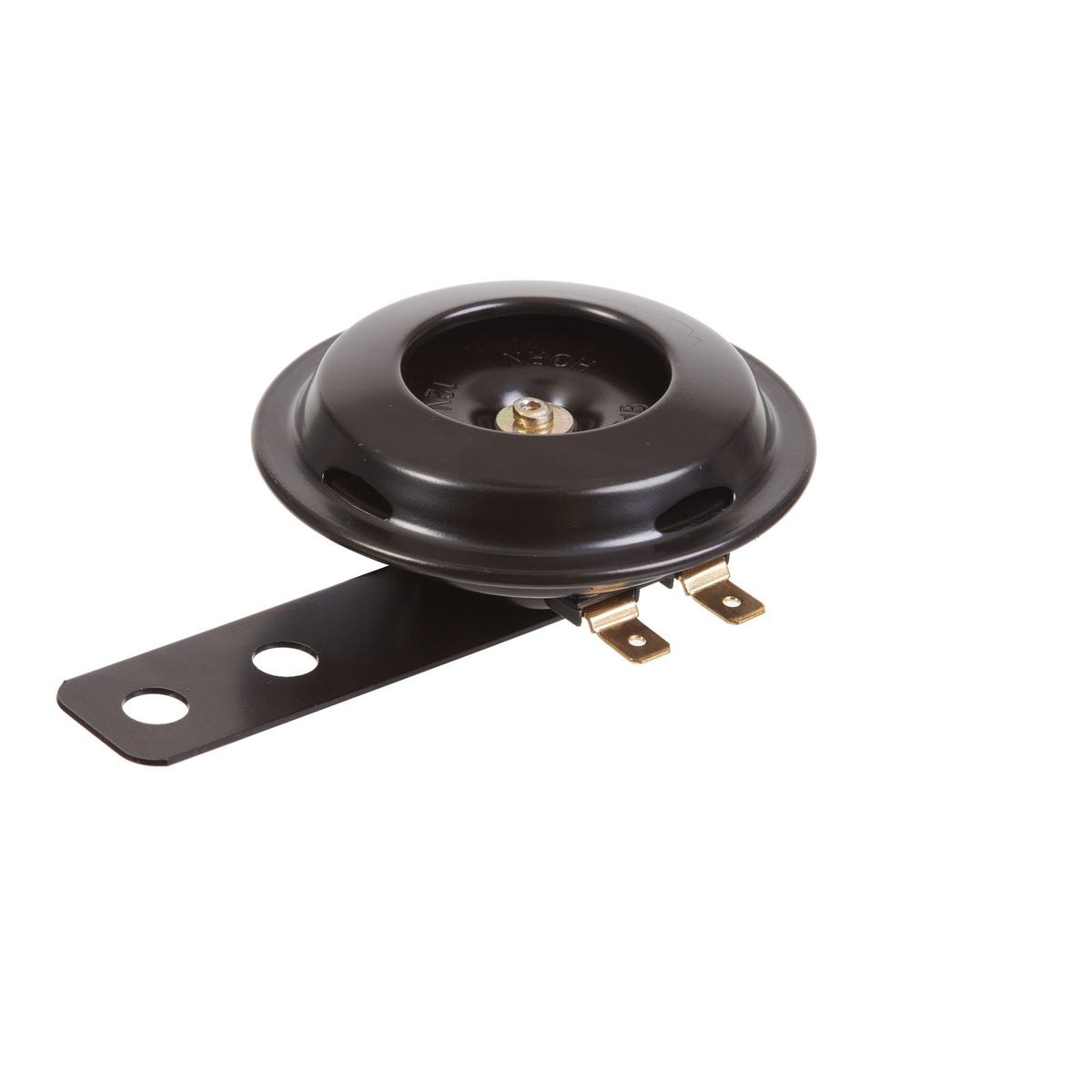 Whites 12v Horn - Round Black - 70mm Diameter - 110db