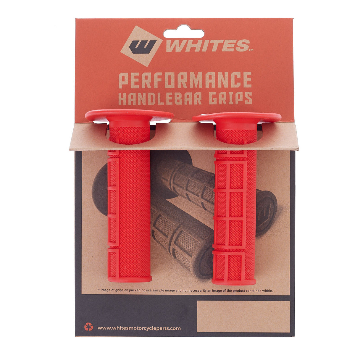 Whites MX Half Waffle Grip - Red