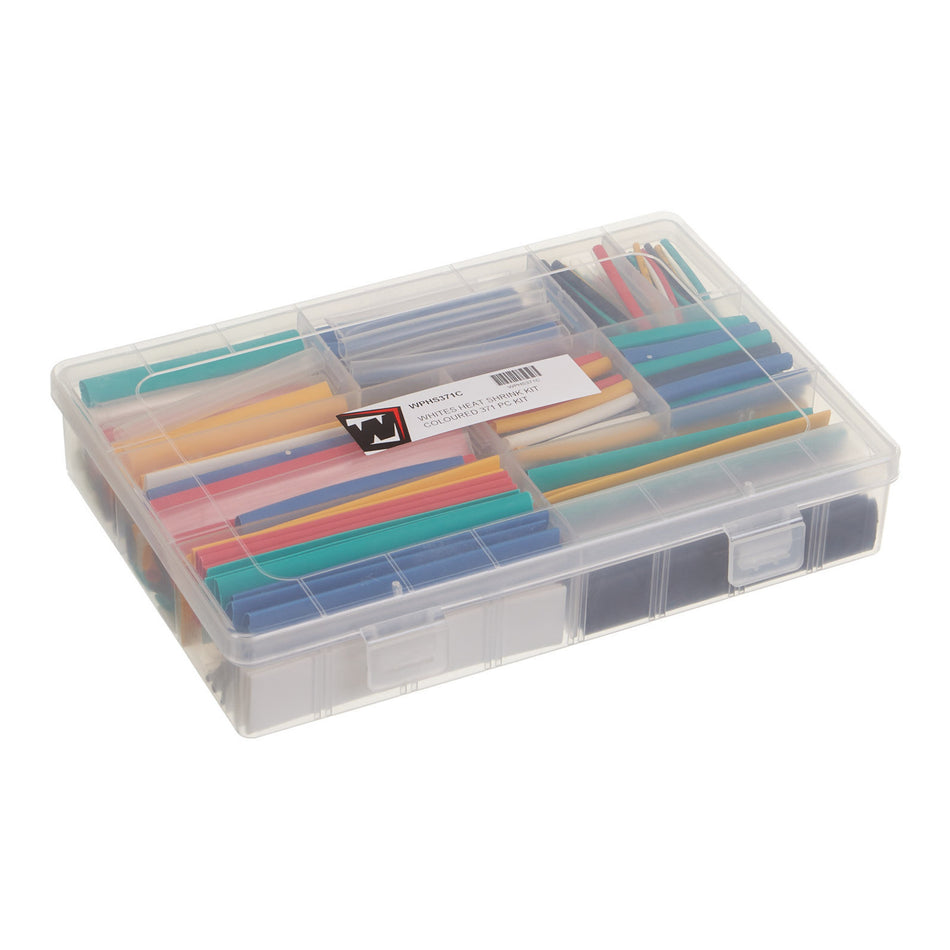 WHITES HEAT SHRINK KIT COLOURED 371 PC KIT