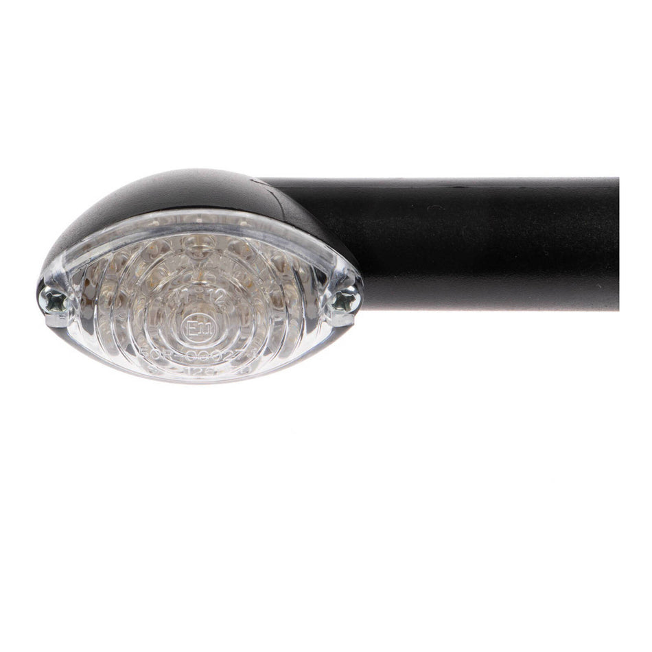 Whites LED Mini-Catseye Flasher - Black, Long Stem