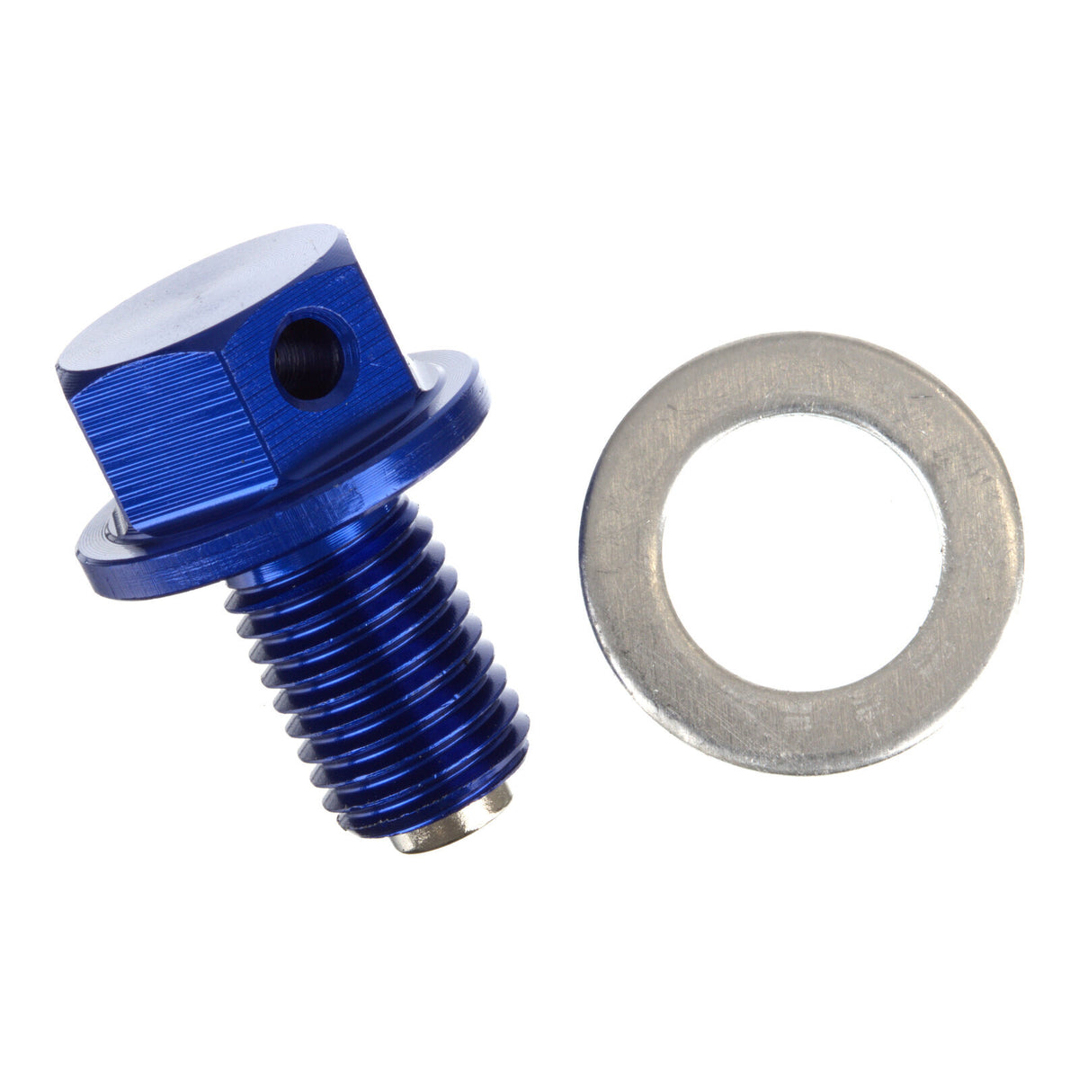 Whites Magnetic Sump Plug M10 x 15 x 1.25 - Blue