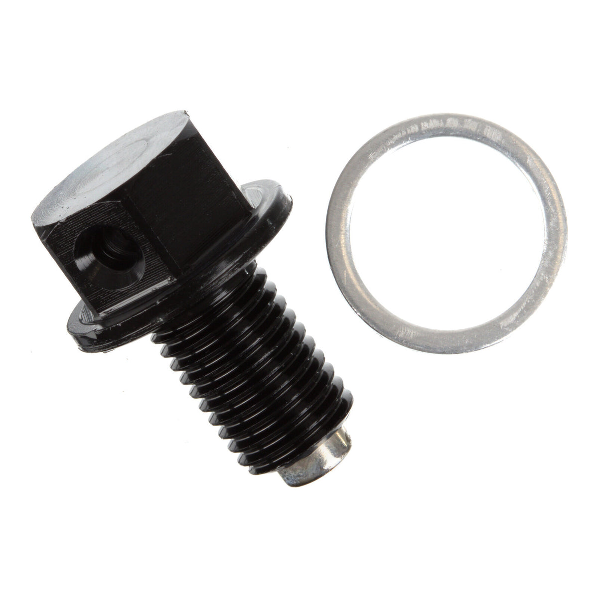 Whites Magnetic Sump Plug M10 x 15 x 1.25 - Black