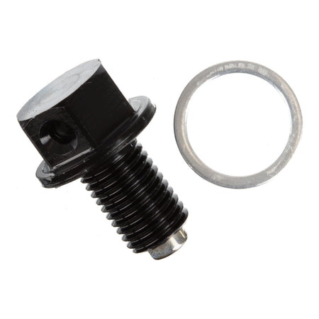 Whites Magnetic Sump Plug M10 x 15 x 1.25 - Black