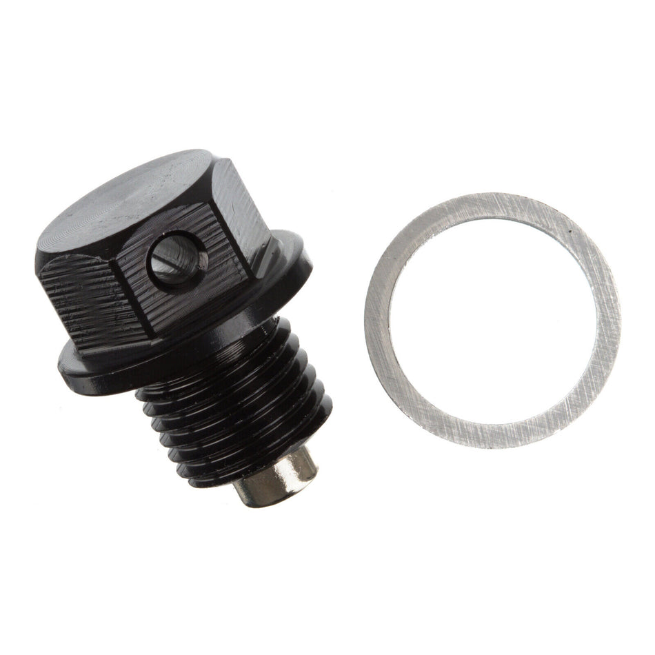 Whites Magnetic Sump Plug M12 x 10 x 1.25 - Black