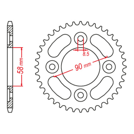 XAM Sprocket Kit Honda C110X - 428AO 14/37