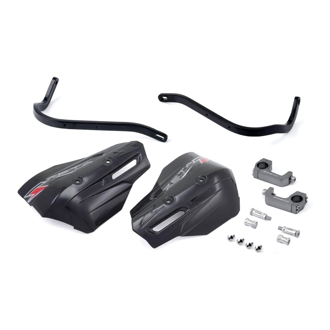 Zeta Armor Handguard XC Pro Kit for 28.6mm U-Clamp Bar - Black / Black