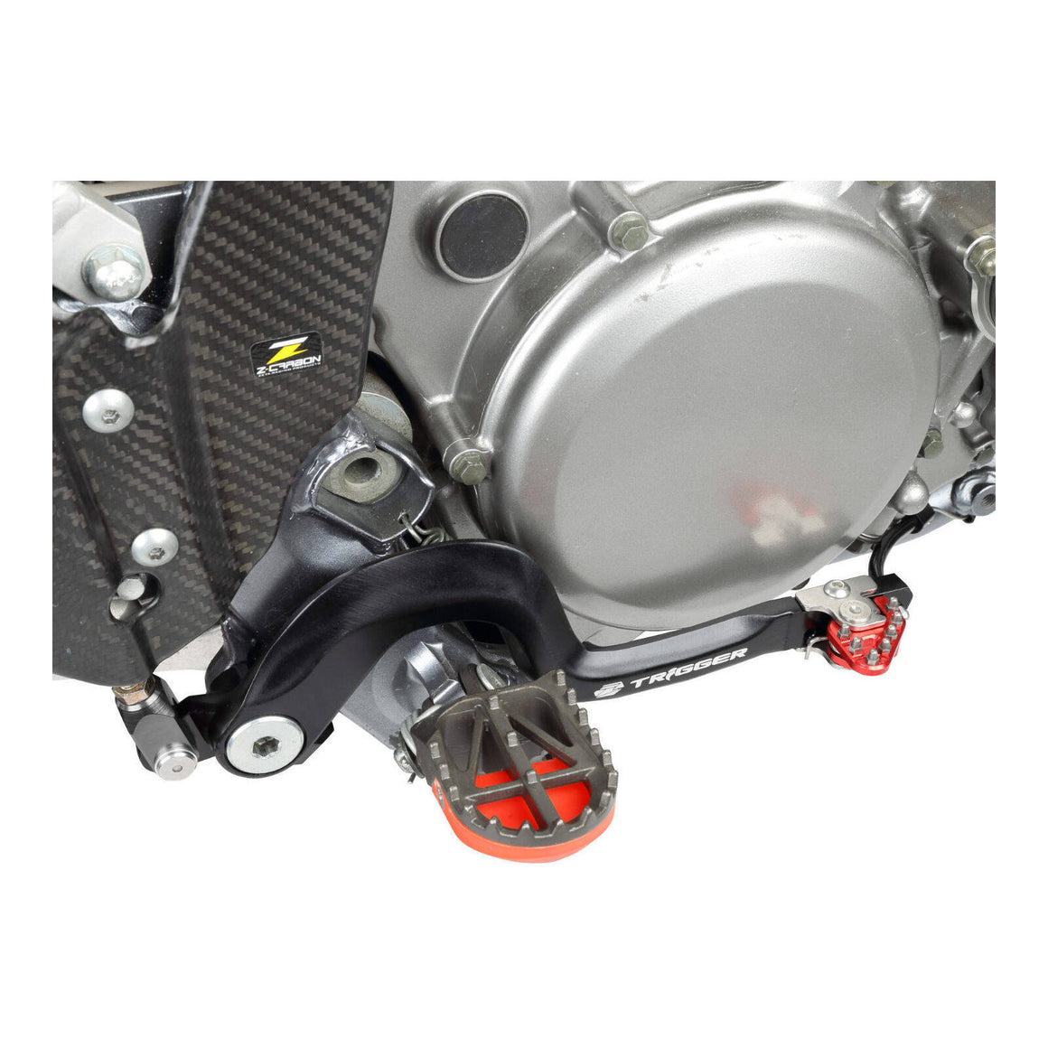 Zeta Trigger Brake Pedal Suzuki DRZ400/SM Red