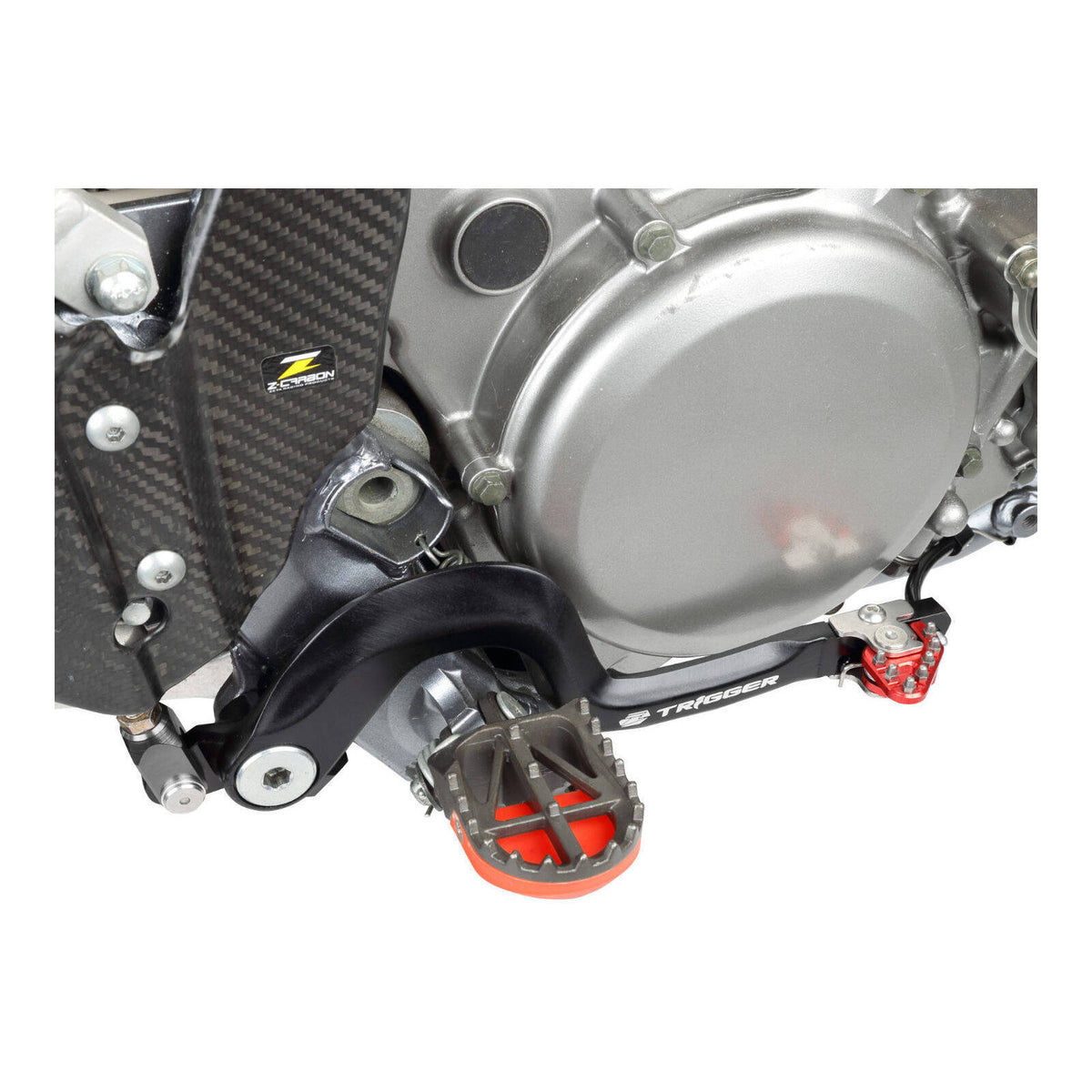 Zeta Trigger Brake Pedal Suzuki DRZ400/SM Red