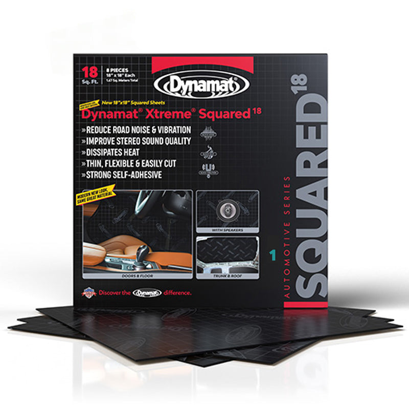 DYNAMAT XTREME SQUARED SOUND DEADENING (457MM x 457MM 1.72MM 1 INCH CUTTING GRID) - 8 SHEET PACK