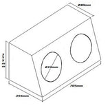 SUBWOOFER BOX FOR 2 x 10" SUB DOUBLE BLACK
