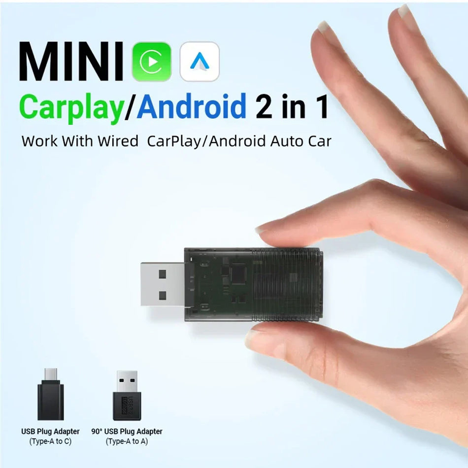 OTTOCAST CARPLAY & ANDROID AUTO TO WIRELESS USB ADAPTER MINI 2-IN-1