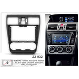 FITTING KIT 9" DASH SUBARU FORESTER , IMPREZA , XV 2015 - 2018 (BLACK)