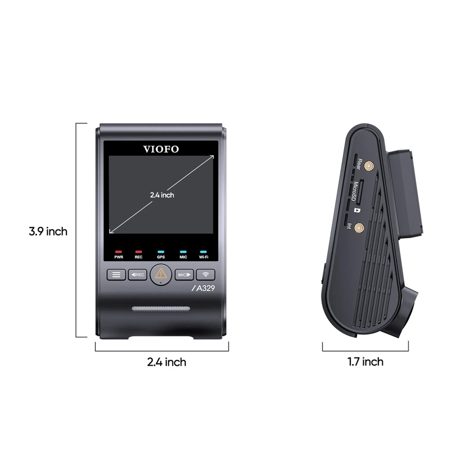 VIOFO DASHCAM A329 4K SINGLE CHANNEL WIFI 6 GPS