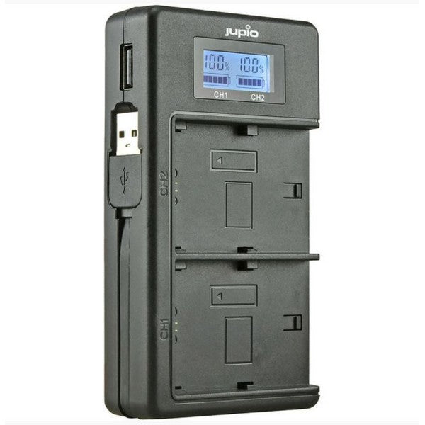 JUPIO USB DEDICATED DUO CHARGER WITH LCD FOR NIKON EN-EL15A  BATTERIES