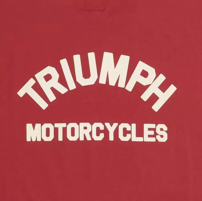 Triumph Ditchling Back Logo Pocket Tee red
