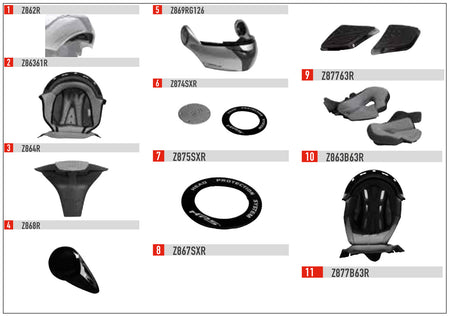 X.08 HELMET SPARES