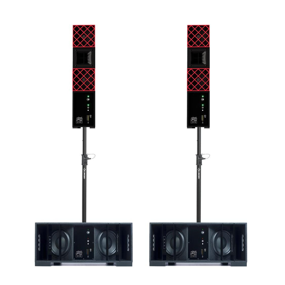 DILLINGER LABS DFA + DFB PAIRED SPEAKER & SUBWOOFER BATTERY POWERED WIRELESS PRO AUDIO KIT