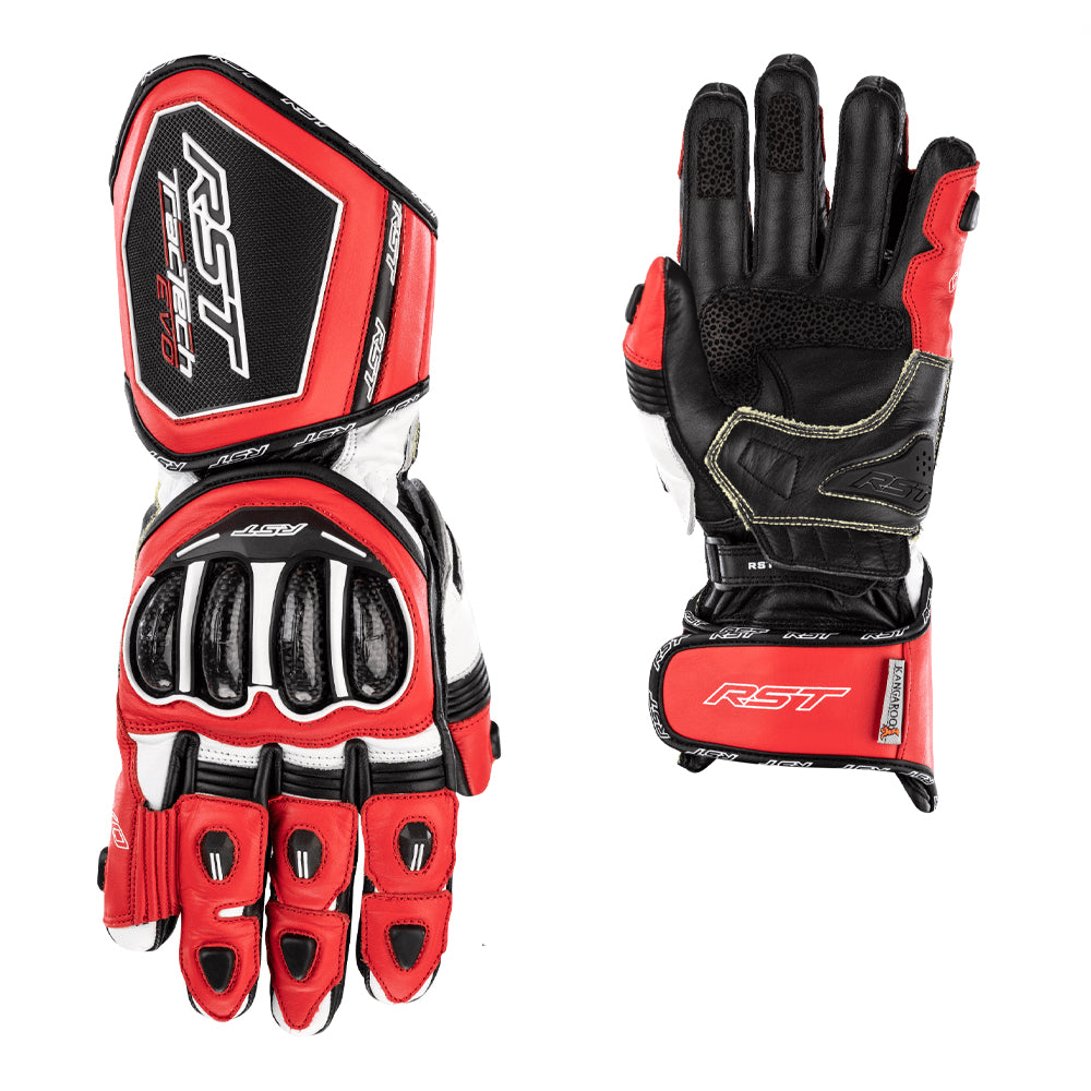 RST TRACTECH EVO 4 CE LEATHER GLOVE [RED] 1