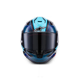 Alpinestars Supertech R7 Helmet Kinetis Black/Blue/Pink Fluoro/White Gloss