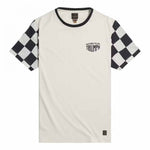 Triumph Preston Tee shirt  bone/black  / Preston Checkerboard Sleeve Tee